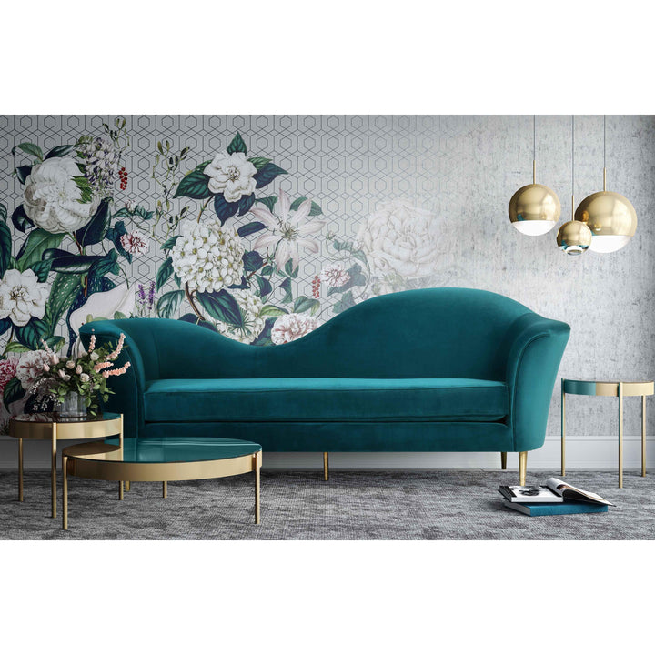 Plato Aqua Velvet Sofa