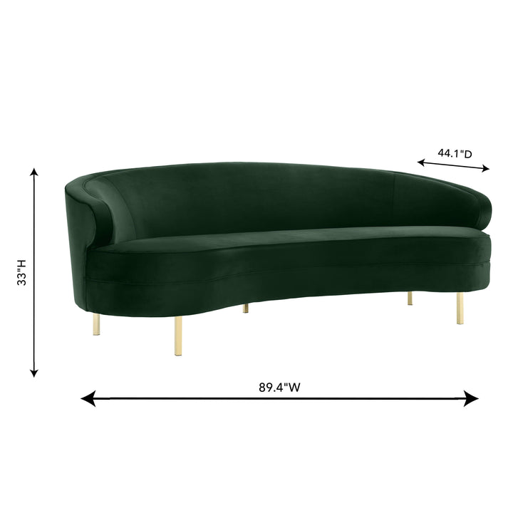 Baila Forest Green Velvet Sofa