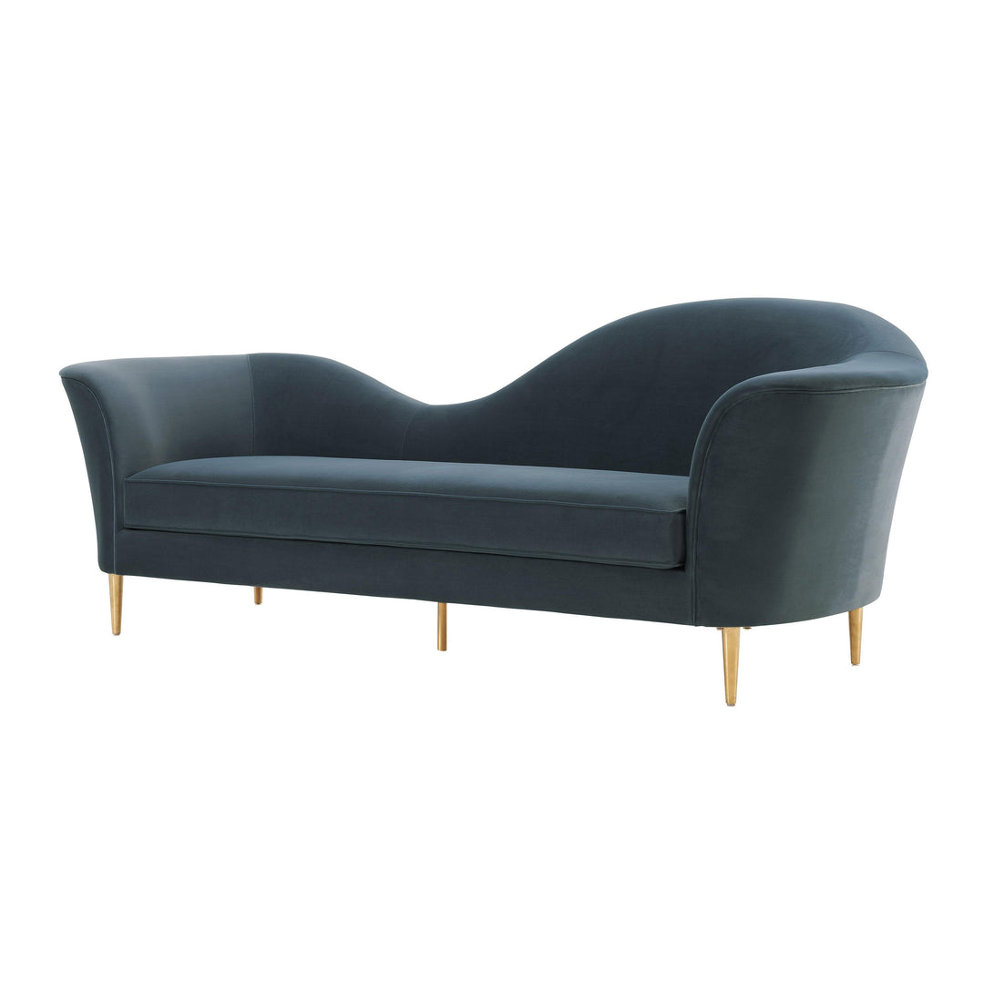 Plato Grey Velvet Sofa