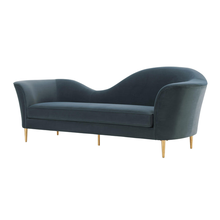 Plato Grey Velvet Sofa