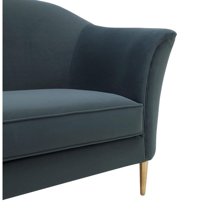 Plato Grey Velvet Sofa