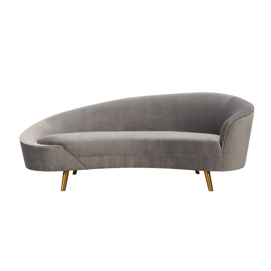 Cleopatra Grey Velvet Sofa