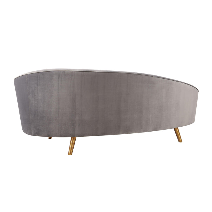 Cleopatra Grey Velvet Sofa