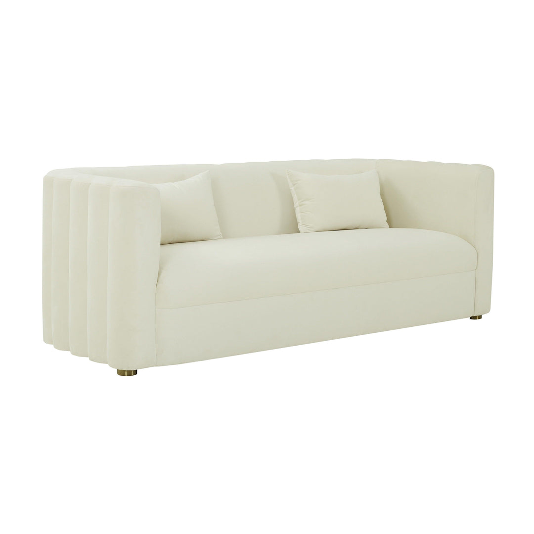 Callie Cream Velvet Sofa