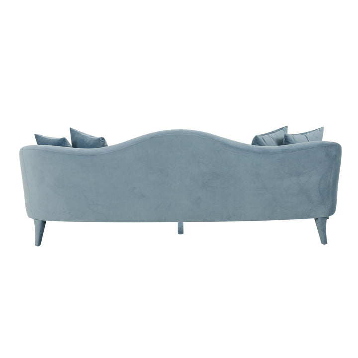 Naya Sea Blue Velvet Sofa