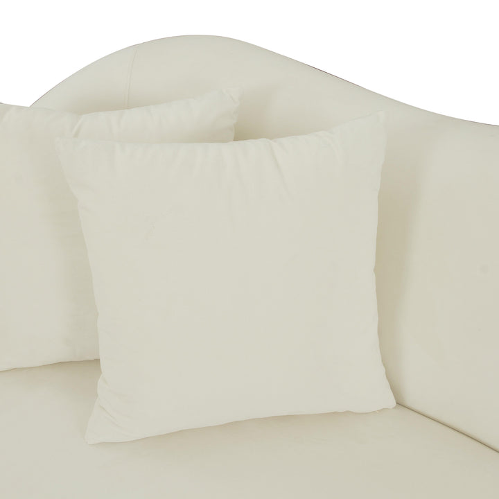 Naya Cream Velvet Sofa