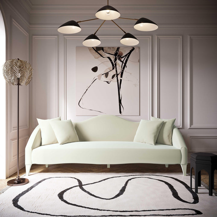 Naya Cream Velvet Sofa