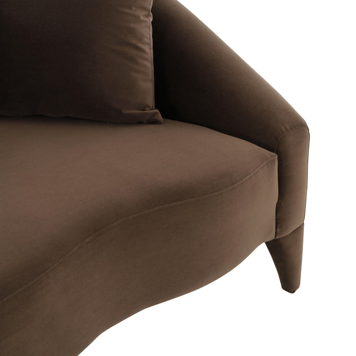 Naya Chocolate Velvet Loveseat