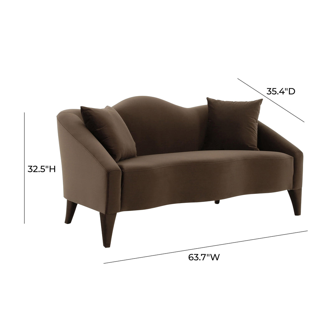 Naya Chocolate Velvet Loveseat