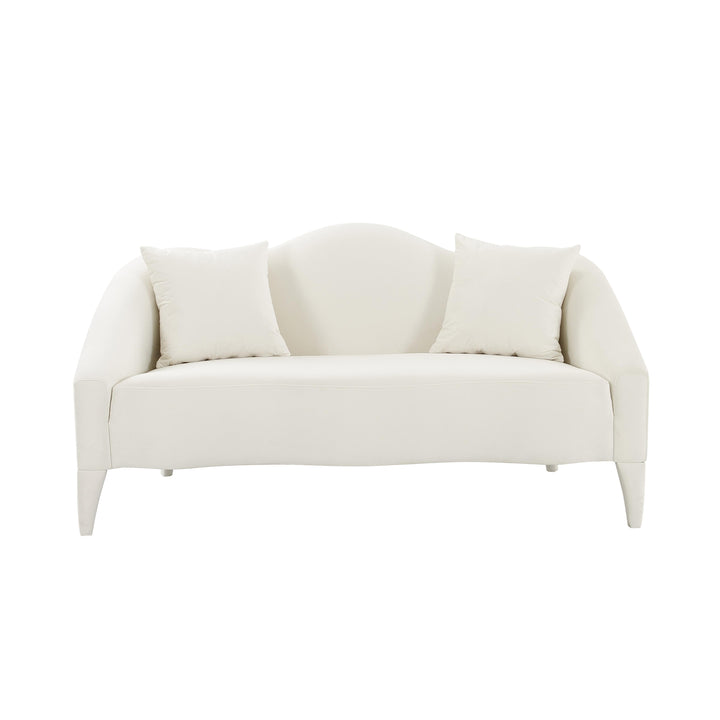 Naya Cream Velvet Loveseat