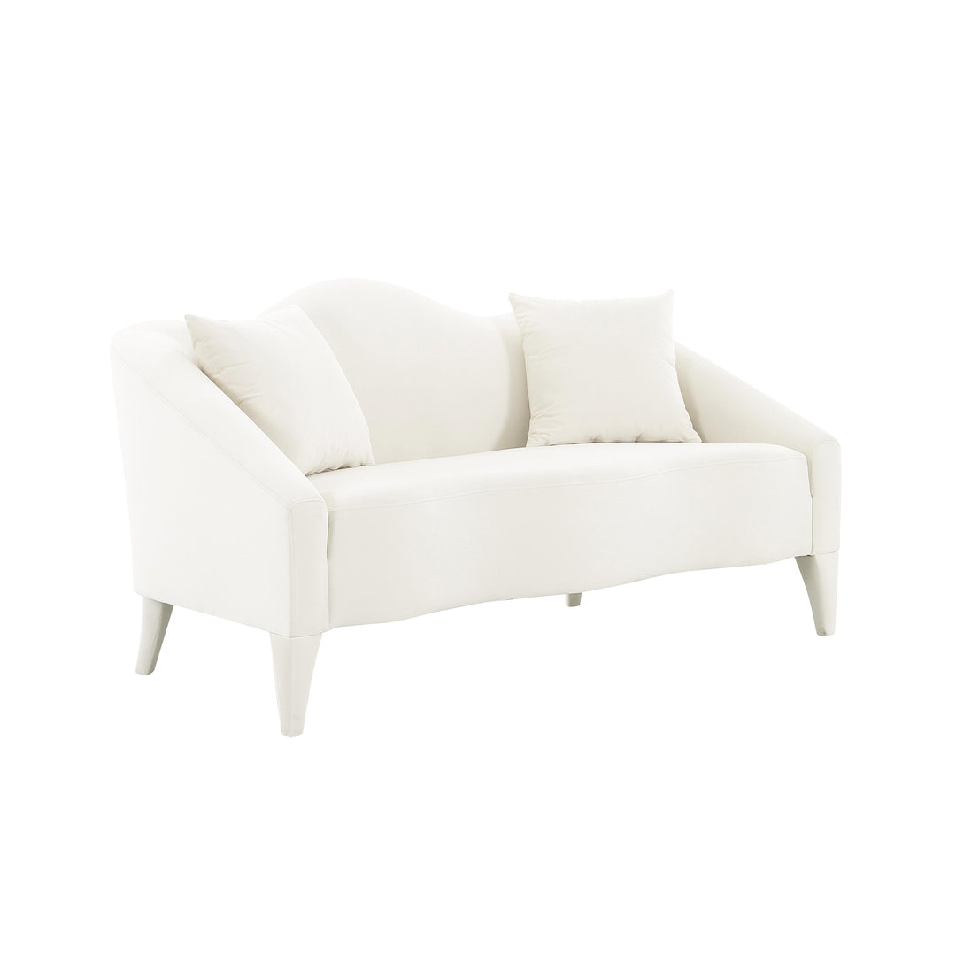 Naya Cream Velvet Loveseat