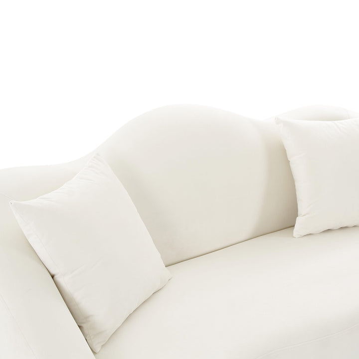 Naya Cream Velvet Loveseat