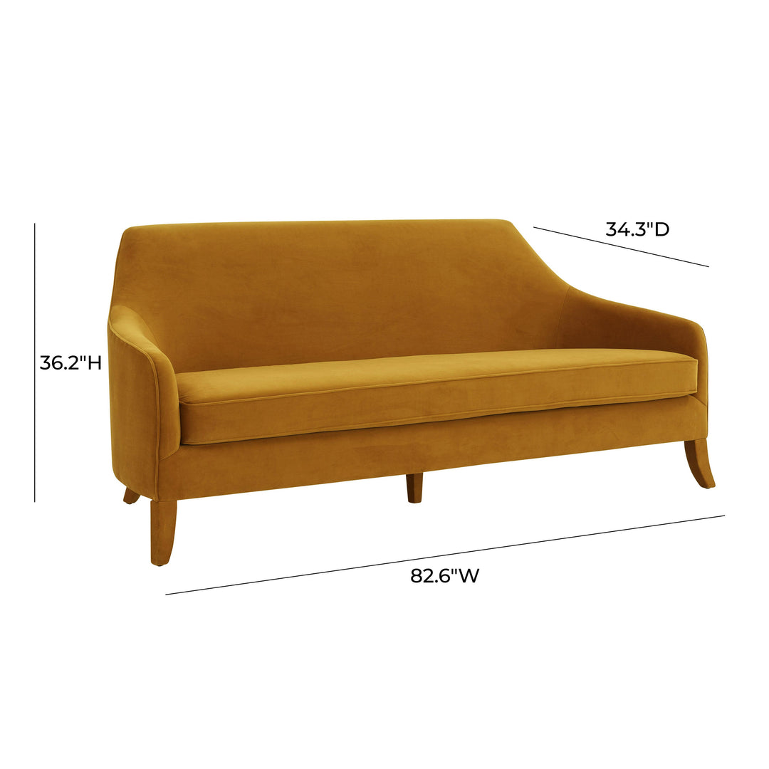 Neveah Turmeric Velvet Sofa