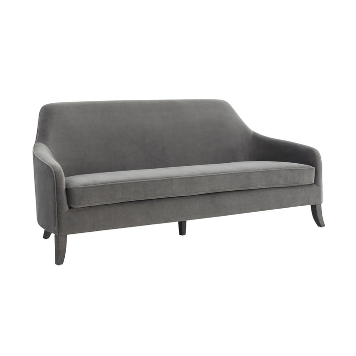 Neveah Grey Velvet Sofa