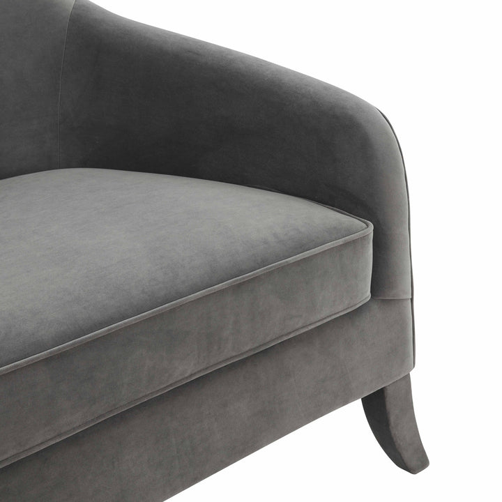 Neveah Grey Velvet Sofa