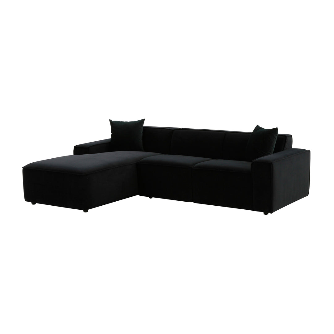 Olafur Black Velvet Sectional - LAF