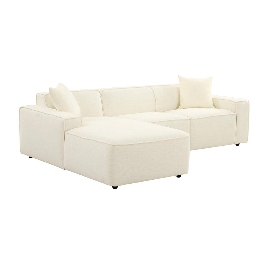 Olafur Cream Linen Sectional - LAF