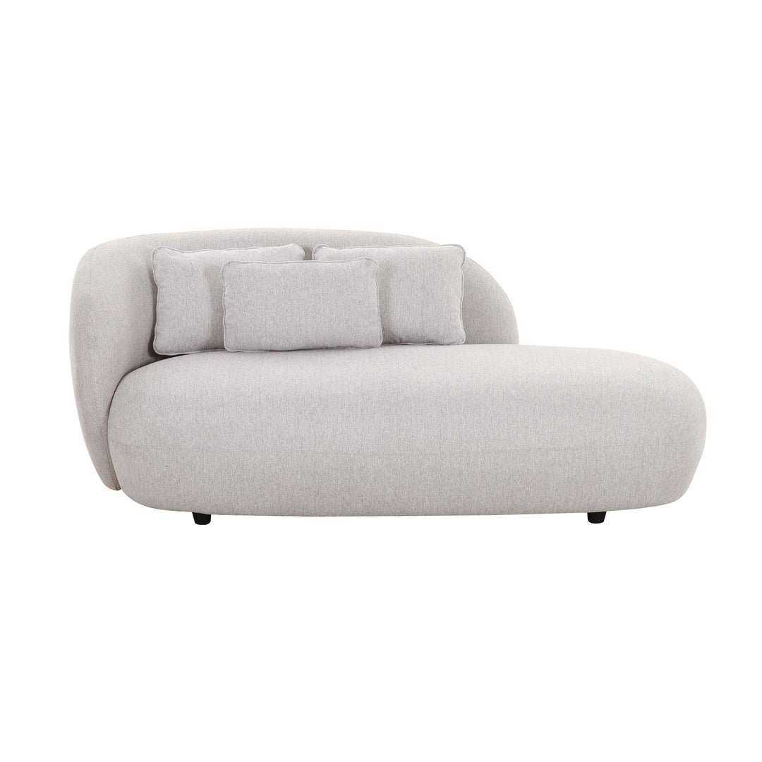 Galet Grey Velvet Chaise