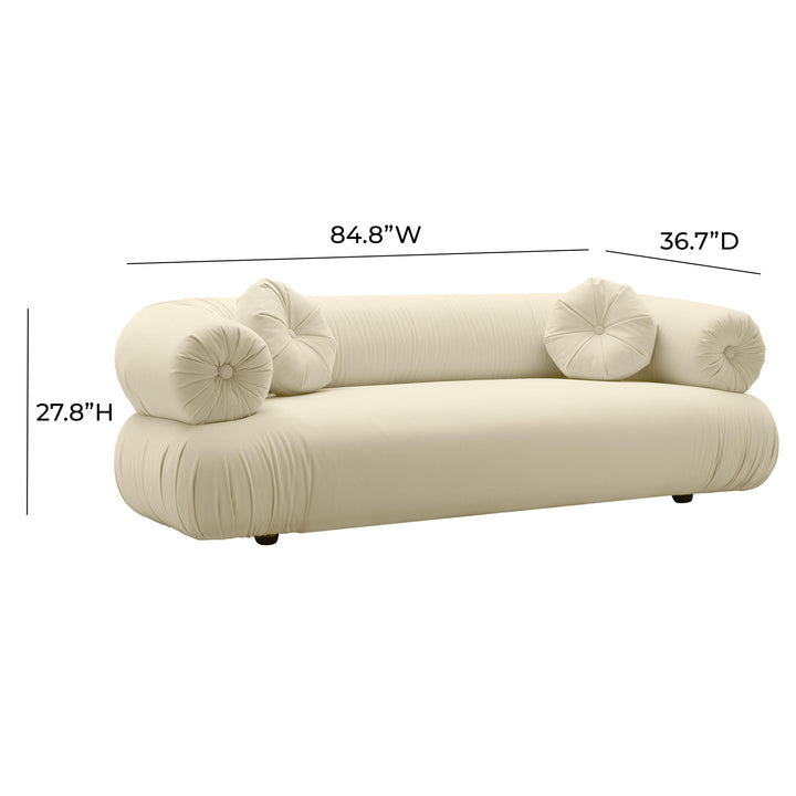 Jammin' Cream Velvet Sofa
