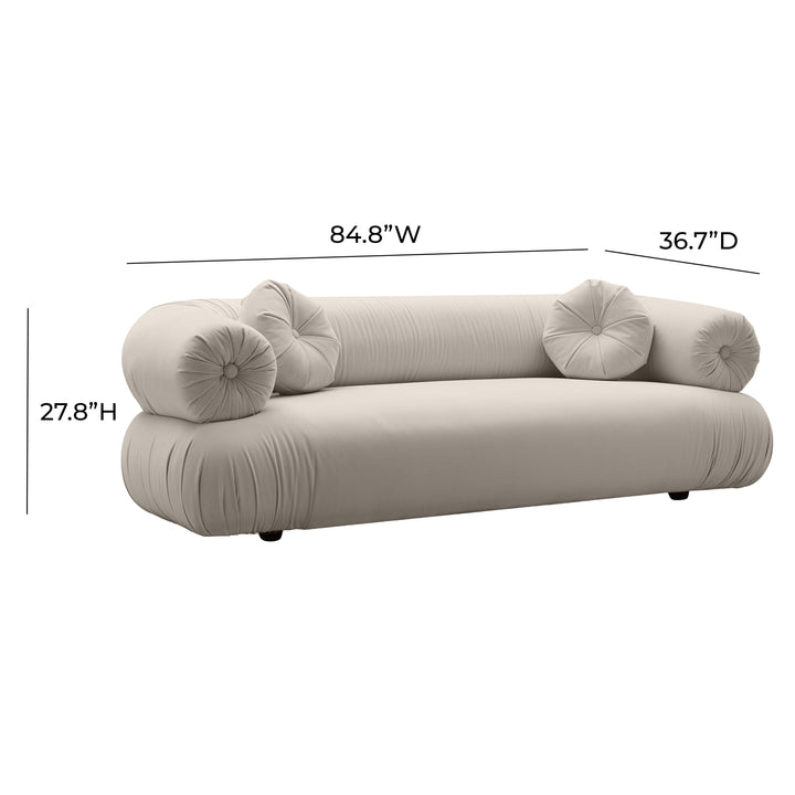 Jammin' Grey Velvet Sofa