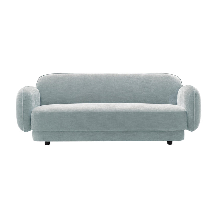 Kandor Sea Blue Textured Velvet Sofa