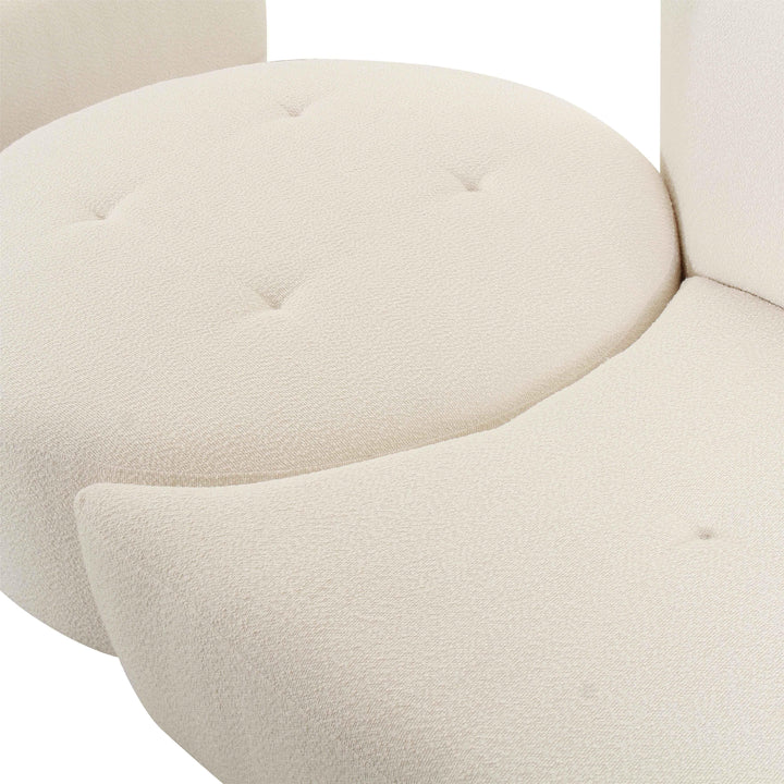 Fickle Cream Boucle 4-Piece Modular LAF Sectional