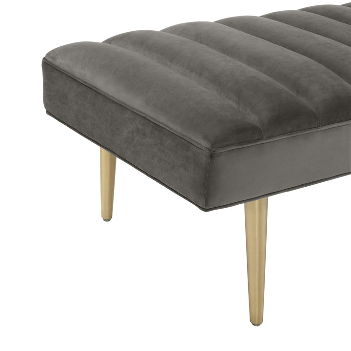 Jax Grey Velvet Bench