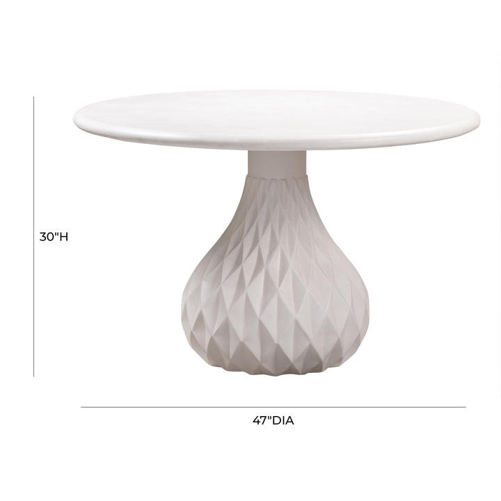 Tulum Ivory Concrete Dining Table