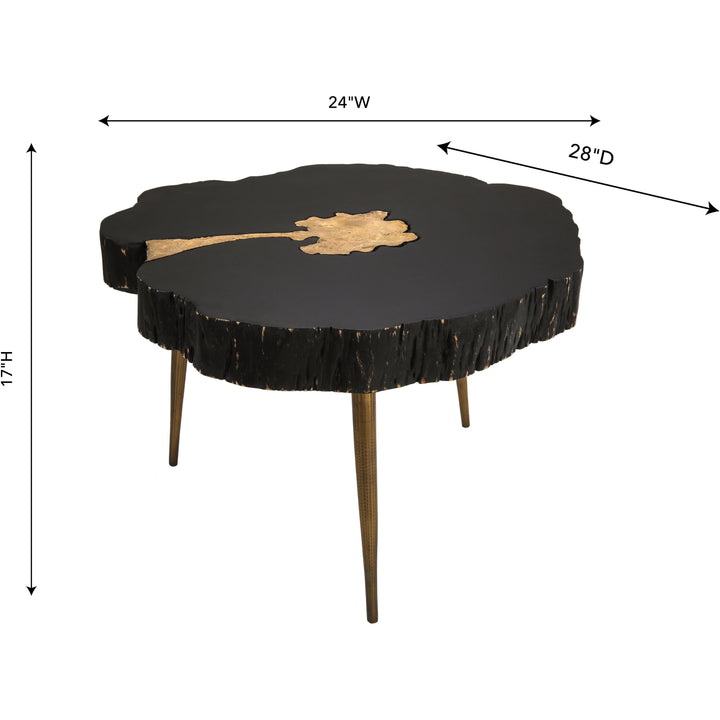 Timber Black and Brass Coffee Table