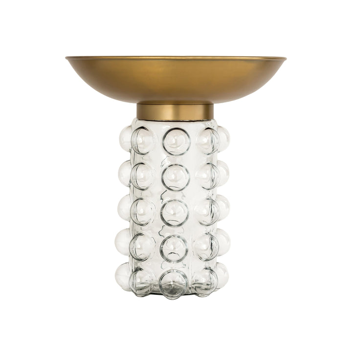 Bubble Glass/Brass Side Table