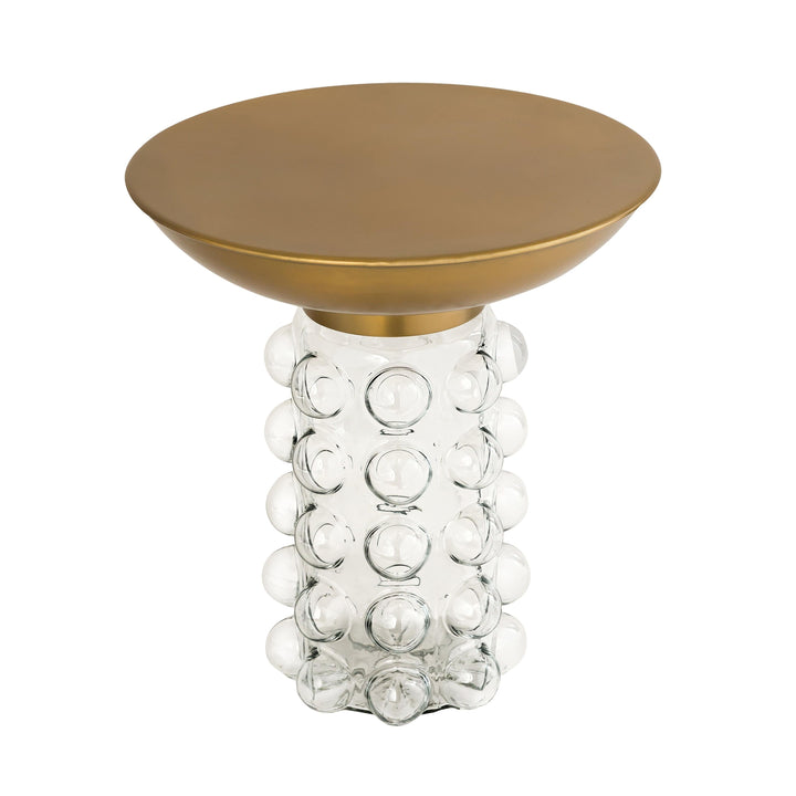 Bubble Glass/Brass Side Table