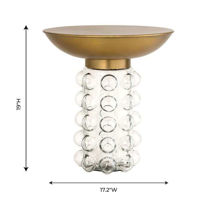 Bubble Glass/Brass Side Table