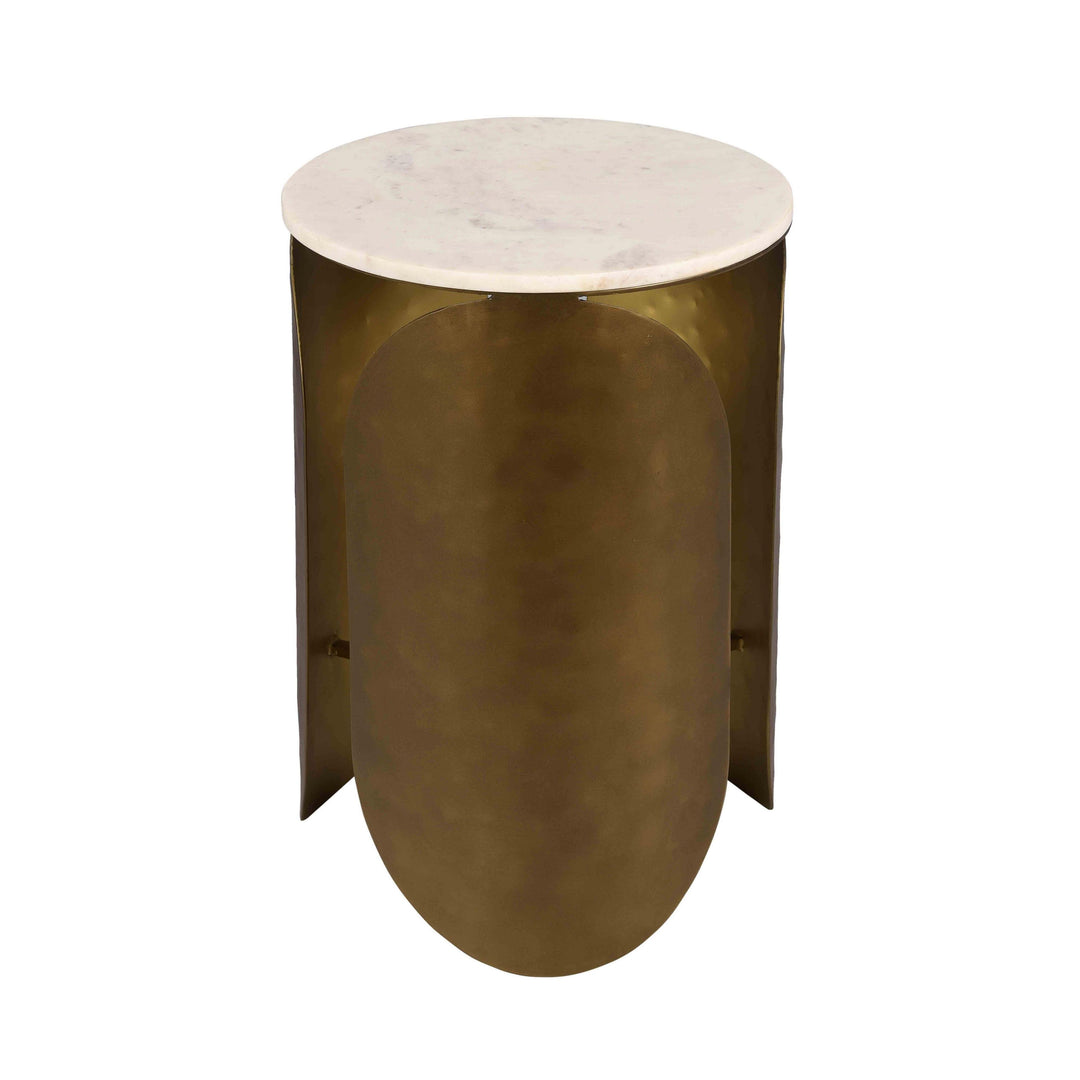 Indio White Marble Side Table