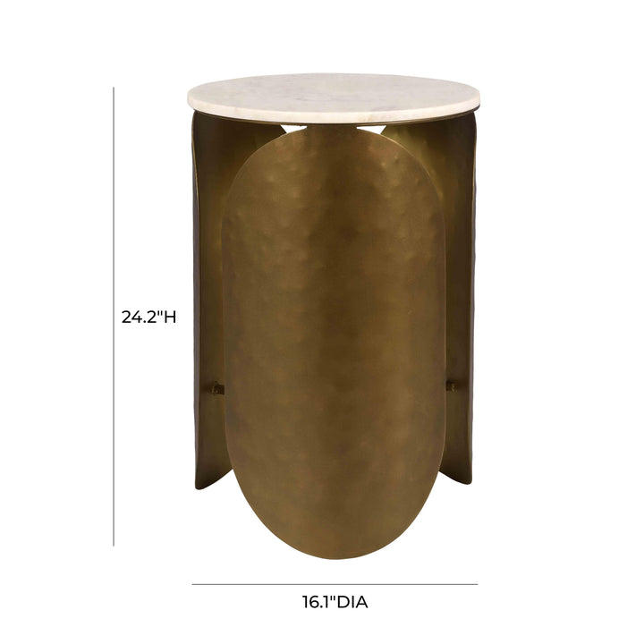 Indio White Marble Side Table