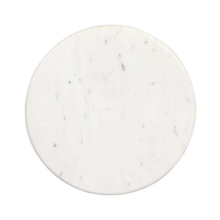 Eshana White Marble Accent Table