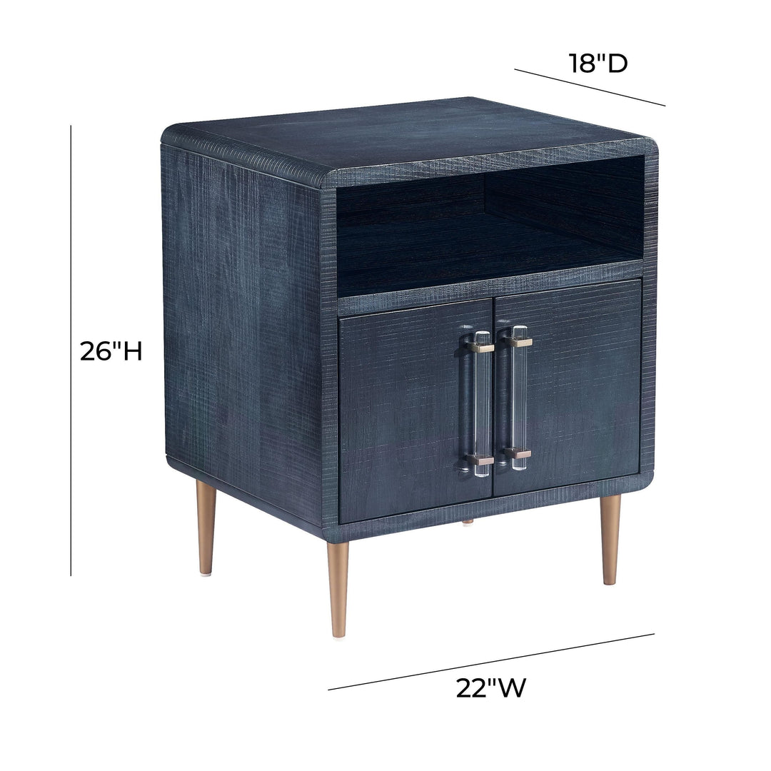 Marco Textured Indigo Side Table