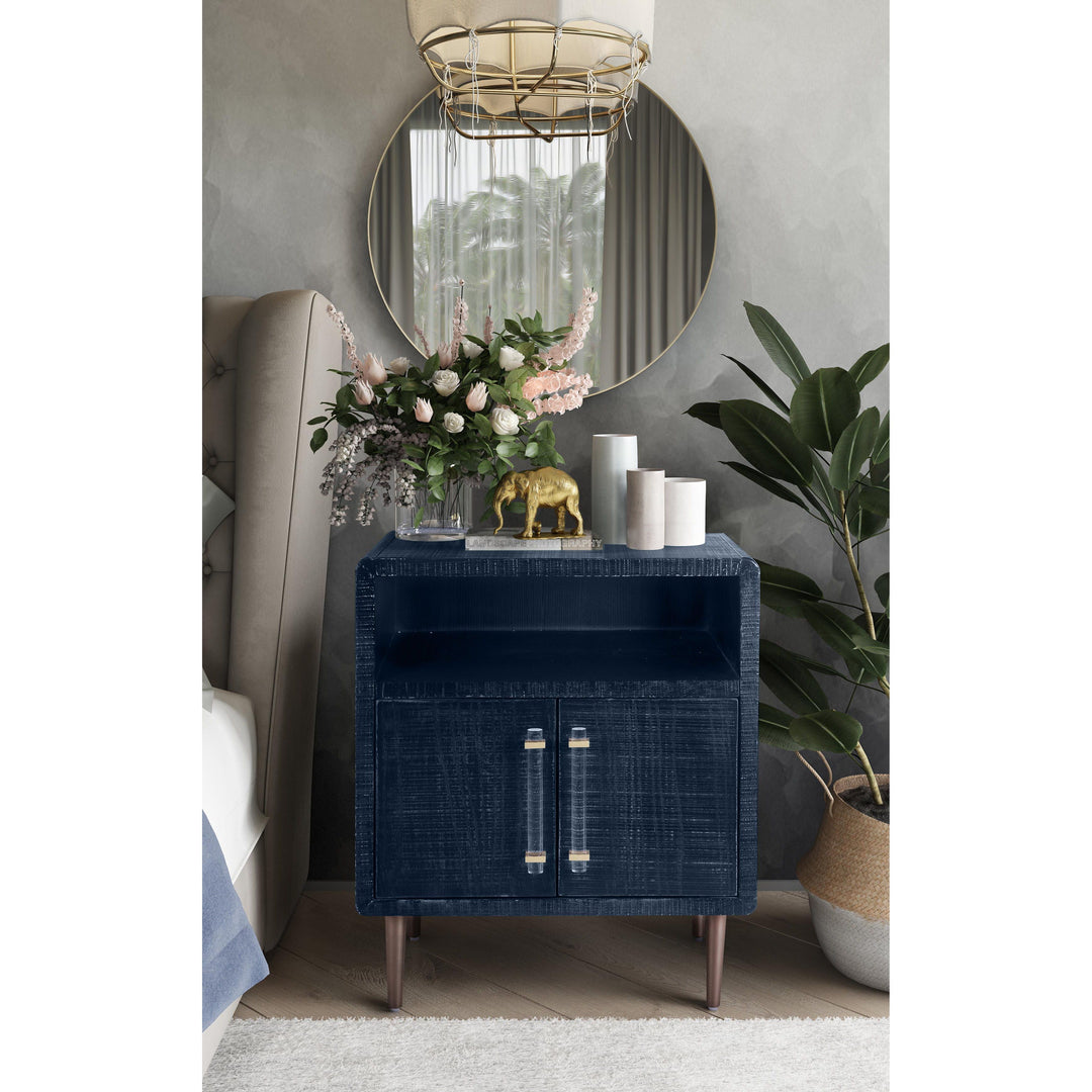 Marco Textured Indigo Side Table