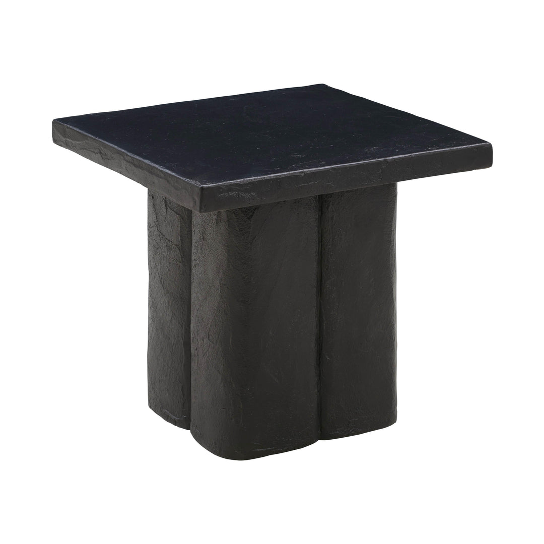 Kayla Black Concrete Side Table