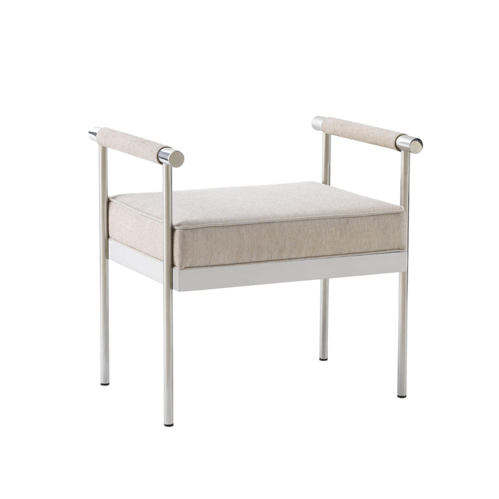 Diva Cream Velvet Bench