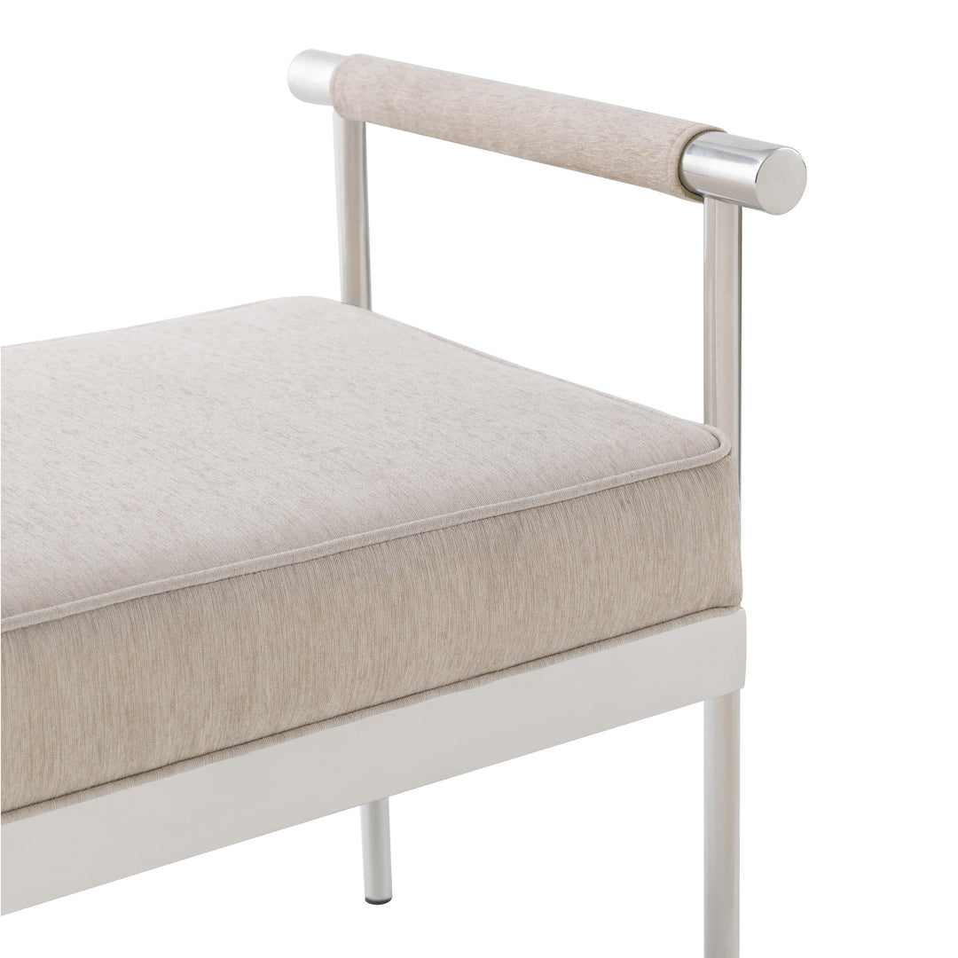 Diva Cream Velvet Bench