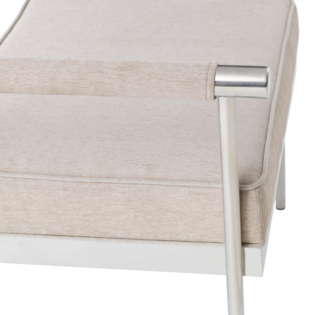 Diva Cream Velvet Bench