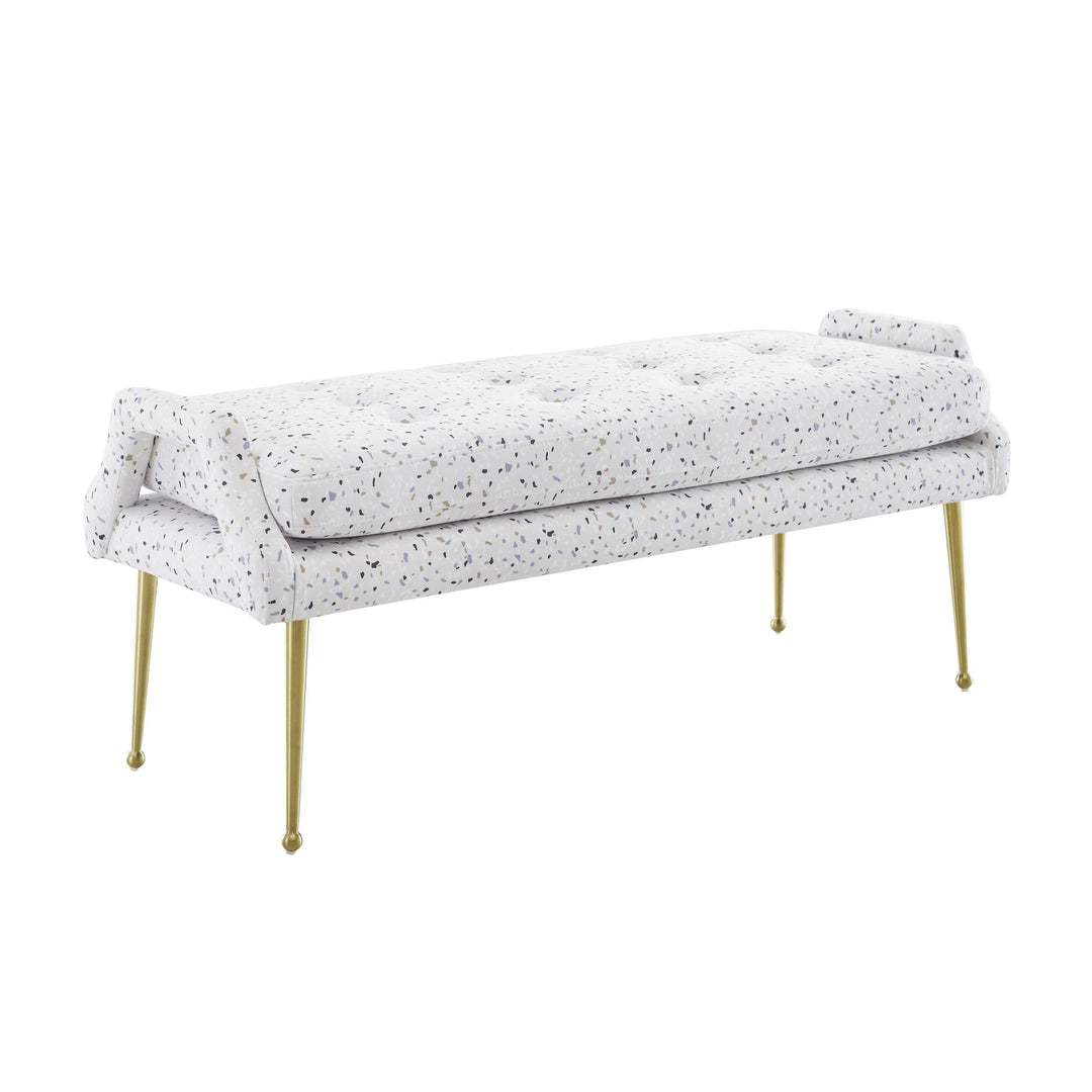 Eileen Terrazzo Velvet Bench