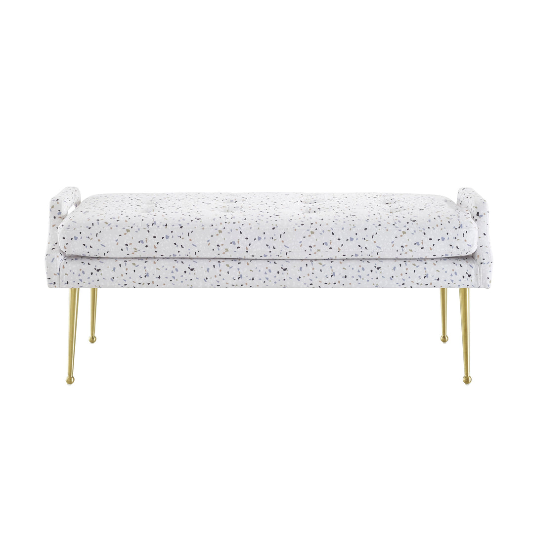 Eileen Terrazzo Velvet Bench