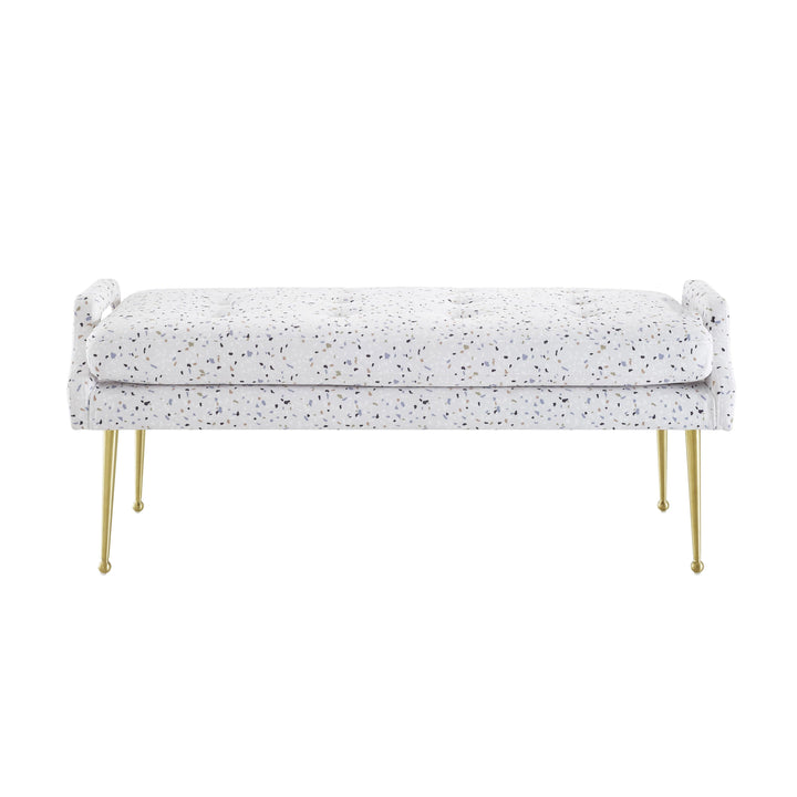 Eileen Terrazzo Velvet Bench