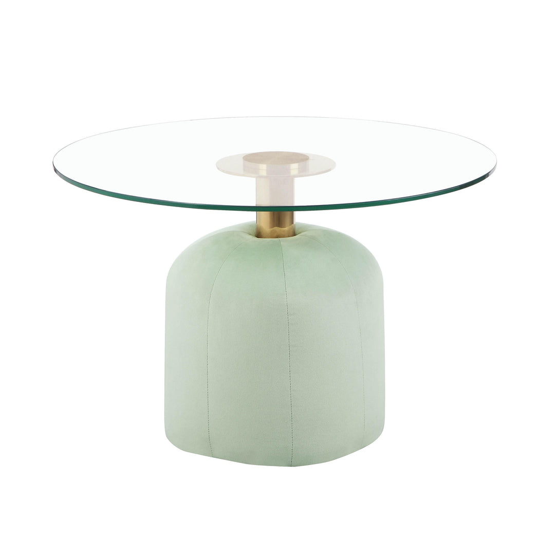 Suki Moss Green Velvet Coffee Table