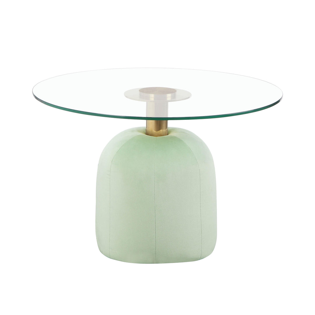 Suki Moss Green Velvet Coffee Table