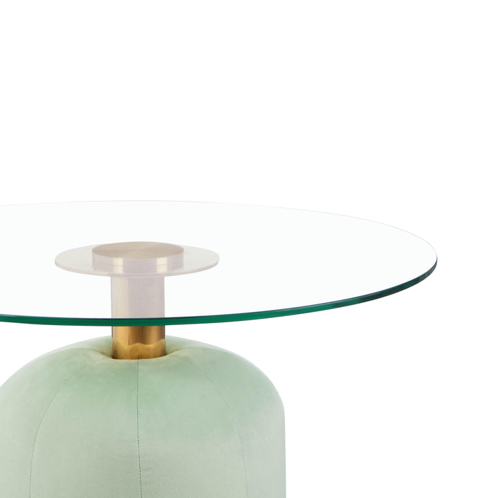 Suki Moss Green Velvet Coffee Table