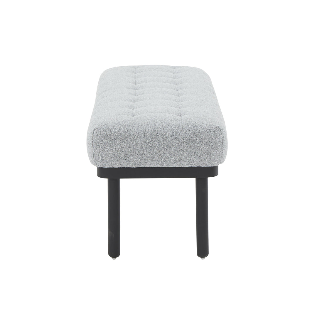 Olivia Grey Boucle Bench