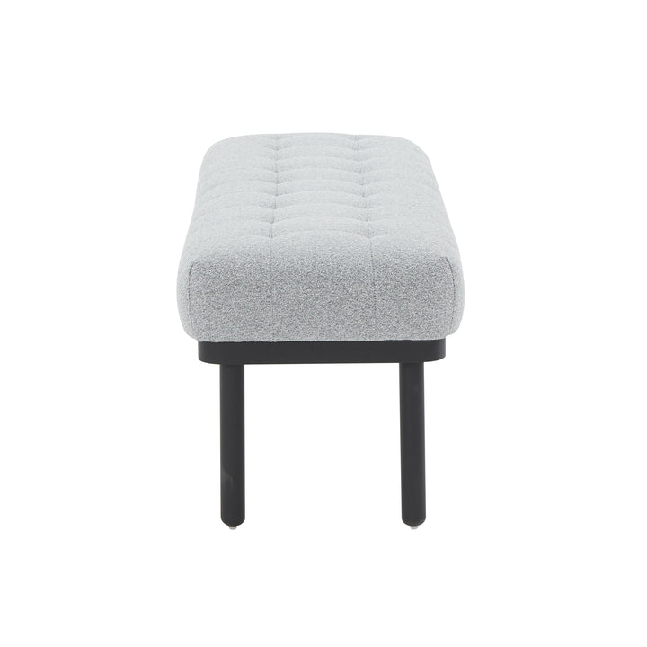 Olivia Grey Boucle Bench