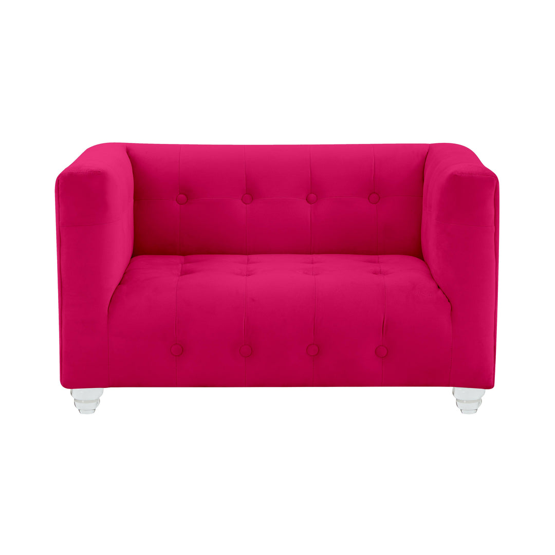 Bea Hot Pink Velvet Pet Bed